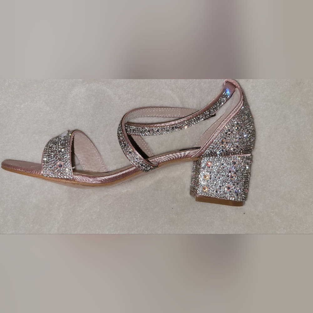Women's Pink Rhinestone Sandals - Picture 4 of 6